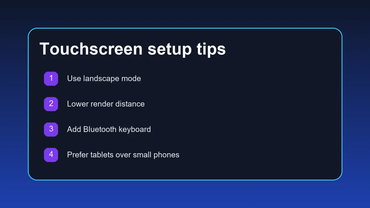 Diagram of better Eaglercraft mobile controls using landscape mode and keyboard support